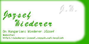 jozsef wiederer business card